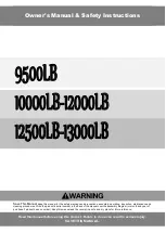 XI MAN 9500LB Owner'S Manual & Safety Instructions preview