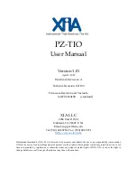 Preview for 1 page of XIA PZ-TIO User Manual