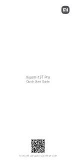 Предварительный просмотр 1 страницы Xiaomi 13T Pro Quick Start Manual