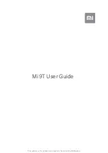 Preview for 1 page of Xiaomi Mi 9T User Manual