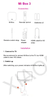 Xiaomi Mi Box 3 User Manual предпросмотр