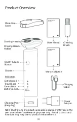 Предварительный просмотр 3 страницы Xiaomi MI Electric Shaver S301 User Manual