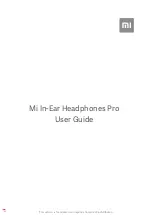 Xiaomi Mi In-Ear Headphones PRO User Manual preview