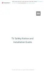 Предварительный просмотр 1 страницы Xiaomi Mi LED TV 4A Safety Notice And Installation Manual