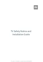 Xiaomi Mi LED TV 4X PRO Installation Manual preview