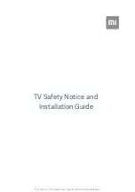 Preview for 1 page of Xiaomi Mi LED TV 4X PRO Installation Manual