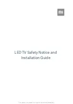 Предварительный просмотр 1 страницы Xiaomi MI LED TV L55M5-AN Safety Notice And Installation Manual