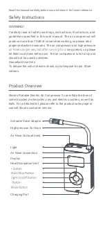 Preview for 2 page of Xiaomi MI Portable Electric Air Compressor 2 User Manual