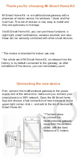 Xiaomi Mi Smart Home Kit User Manual preview