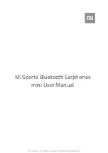 Xiaomi Mi Sports Bluetooth Earphones User Manual preview