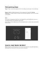 Xiaomi Redmi AirDots Pairing Manual предпросмотр