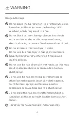 Preview for 5 page of Xiaomi Water Ionic Hair Dryer H500 User Manual