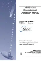 Preview for 3 page of Xicom XTRS-100K Operation And Installation Manual