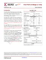 Preview for 1 page of Xilinx LogiCore PLB PCI Full Bridge Specification