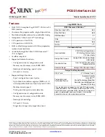 Preview for 1 page of Xilinx PCI32 Specifications