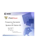 Preview for 1 page of Xilinx Pico Blaze Frequency Generator Owner'S Manual