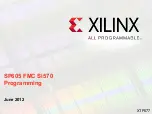 Предварительный просмотр 1 страницы Xilinx SP605 FMC Si570 Programming