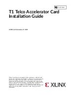 Preview for 1 page of Xilinx T1 Installation Manual