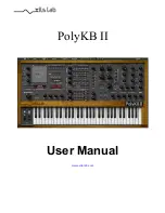 Preview for 1 page of Xils lab PolyKB II User Manual