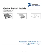 Предварительный просмотр 1 страницы Ximeta NetDisk Mini Quick Install Manual