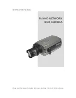 Preview for 1 page of Xineron Full-HD NETWORK BOX CAMERA Instruction Manual