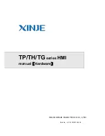 Предварительный просмотр 1 страницы Xinje TG Series Hardware Manual