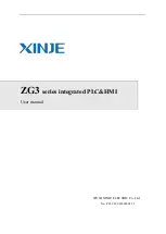 Preview for 1 page of Xinje ZG3 Series User Manual