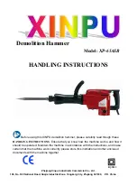 Xinpu XP-65ASB Handling Instructions Manual preview