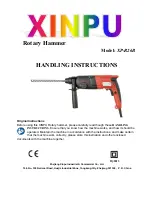 Preview for 1 page of Xinpu XP-R26B Handling Instructions Manual