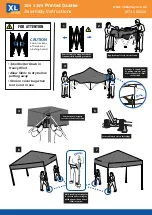 XL displays 3m x 3m Printed Gazebo Assembly Instructions preview