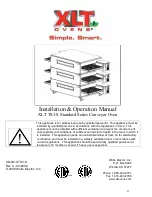 Предварительный просмотр 1 страницы XLT Ovens 1832-TS3-S Installation & Operation Manual