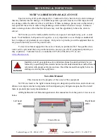 Preview for 9 page of XLT Ovens 1832 Installation & Operation Manual