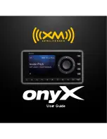 XM Satellite Radio onyX User Manual preview