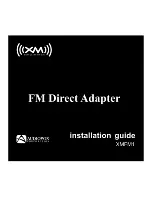 Preview for 1 page of XM Satellite Radio XMFM1 Installation Manual