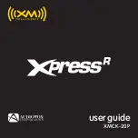 XM Satellite Radio XpressR XMCK-20P User Manual preview