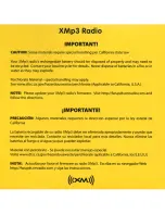 Preview for 79 page of XM XMP3 User Manual