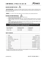 Предварительный просмотр 4 страницы Xmart OPTIMA-31 10K User Manual