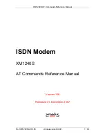 XMODUS XM1240S At Commands Reference Manual preview