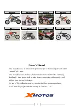 Предварительный просмотр 2 страницы Xmotos XB21A 2018 Operating Instructions Manual