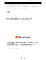 Предварительный просмотр 2 страницы Xmotos XP125T Assembly Manual