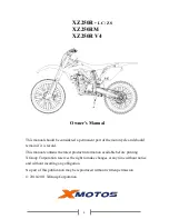 Preview for 2 page of Xmotos XZ 250R Owner'S Manual