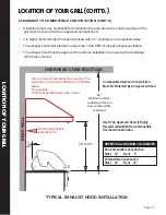 Preview for 15 page of Xo XOGRILL30 Care & Use/Installation Manual