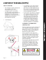 Preview for 14 page of Xo XOGRILL30L/N Care & Use/Installation Manual