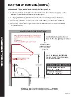 Preview for 13 page of Xo XOGRILL30L Care & Use/Installation Manual