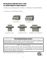 Предварительный просмотр 7 страницы Xo XOGRILL32XLT Care & Use/Installation Manual
