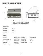 Предварительный просмотр 11 страницы Xo XOGRILL32XLT Care & Use/Installation Manual