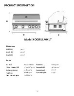 Предварительный просмотр 12 страницы Xo XOGRILL32XLT Care & Use/Installation Manual