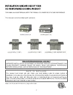 Preview for 7 page of Xo XOGRILL40XLT Care & Use/Installation Manual