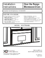 Xo XOOTR24BS Installation Instructions Manual предпросмотр