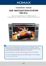 Preview for 1 page of Xomax XM-01L Installation Manual